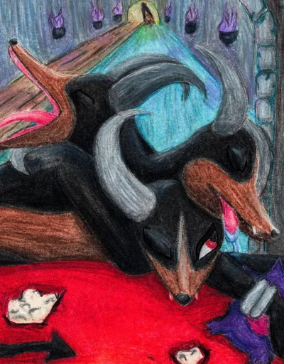 Cerberus Houndoom art print